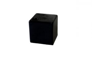 Black Cube Bud Vase 4"