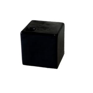 Black Cube Bud Vase 4"