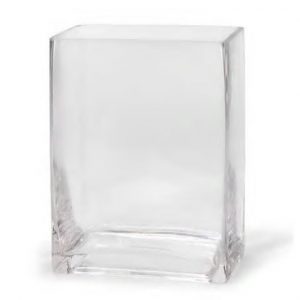 6"x4"x8" Glass Rectangular Vase