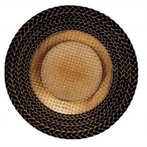 Black and Gold Weave Charger Plate