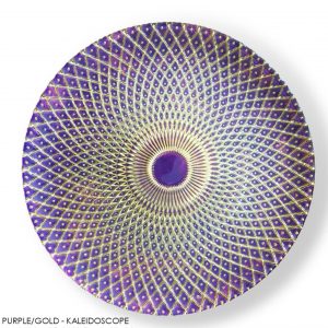 Purple and Gold Kaleidoscope Charger Plate