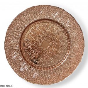 Rose Gold Old Fashion Charger Plate