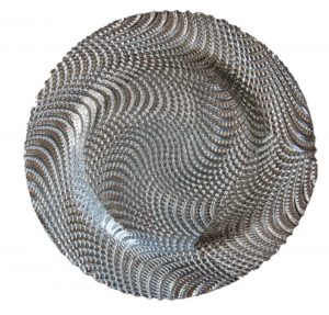 Silver Wavy Charger Plate Rental Vegas