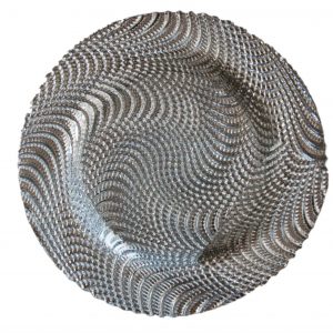 Silver Wavy Charger Plate Rental Vegas