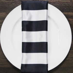 Black and White Striped Napkin