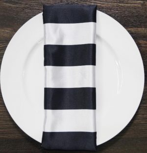 Black and White Striped Napkin