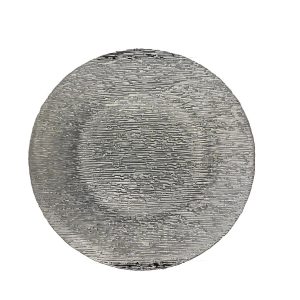 Silver Clear Charger Plate