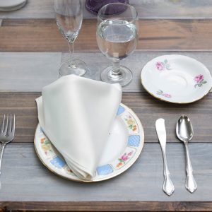 White Luxe Napkin Rental