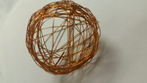 Copper Crinkle Wire Napkin Ring
