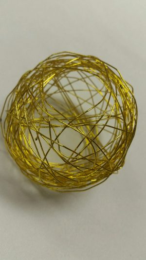 Gold Crinkle Wire Napkin Ring