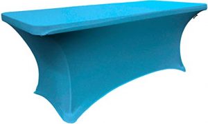 Turquoise Spandex 6' Rectangle Table Linen