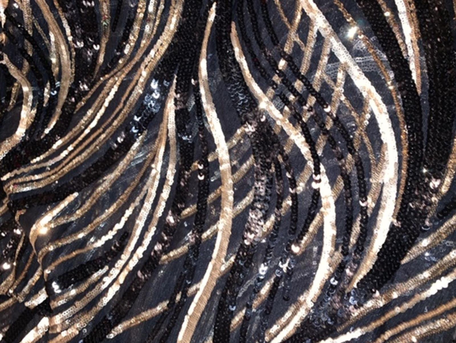 black gold sequin