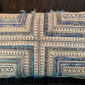 Blue Stitched Pillow 22" x 13"