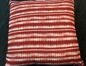 Red and White Pillow 20" x 20"