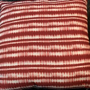 Red and White Pillow 20" x 20"