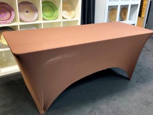 Chocolate Spandex 6' Rectangle Table Linen