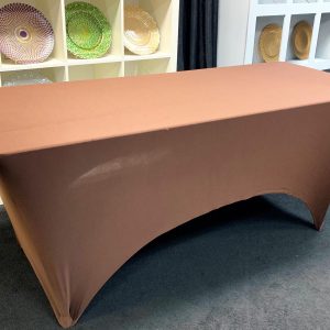 Chocolate Spandex 6' Rectangle Table Linen