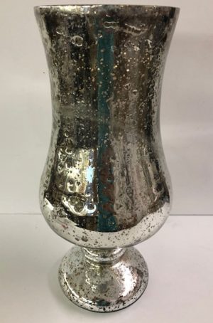 Silver Mercury Hurricane Vase