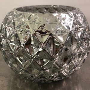 Silver Diamond Bowl Vase