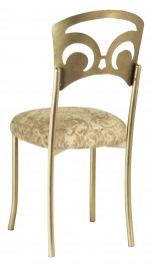 Gold Fleur de Lis with Ravena Boxed Chenille Cushion