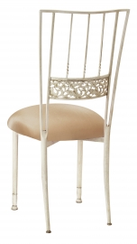 Ivory Bella Fleur with Beige Stretch Knit Cushion