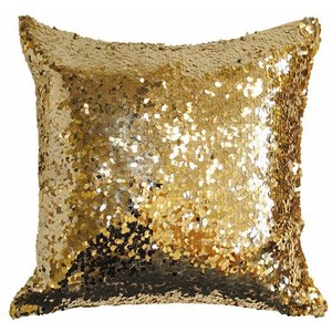Gold Hollywood Sequin Pillow 18" x 18"