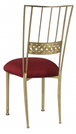 Gold Bella Braid with Burnt Red Dupioni Boxed Cushion