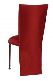 Burnt Red Dupioni Jacket with Boxed Cushion on Mahogany Legs