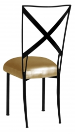 Blak. with Gold Leatherette Boxed Cushion
