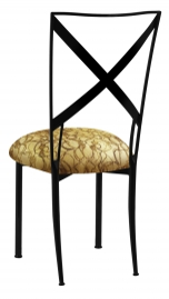 Blak. with Gold Lace over Gold Knit Cushion