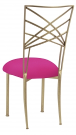 Gold Fanfare with Hot Pink Stretch Knit Cushion