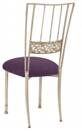 Ivory Bella Fleur with Lilac Suede Cushion
