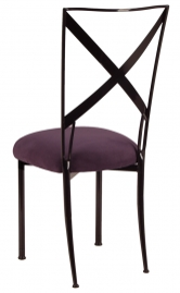 Blak. with Lilac Suede Cushion