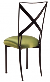 Blak. with Lime Satin cushion
