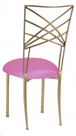 Gold Fanfare with Pink Glitter Stretch Knit Cushion