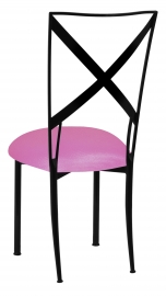 Blak. with Pink Glitter Knit Cushion