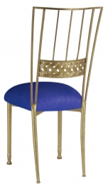 Gold Bella Braid with Royal Blue Stretch Knit Cushion