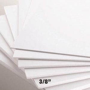 3/8" White PVC - No Printing
