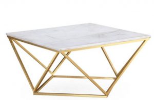 Leopold White Marble Coffee Table Rental