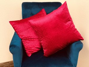 Hot Pink Velvet Throw Pillow 18" x 18"