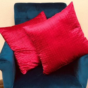 Hot Pink Velvet Throw Pillow 18" x 18"