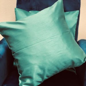 Teal Silk Dupioni Pillow 18" x 18"