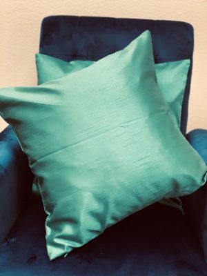 Teal Silk Dupioni Pillow 18" x 18"