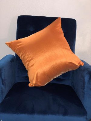 Orange Silk Pillow 18" x 18"