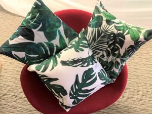 Palm Leaf Pillow 18" x 18"