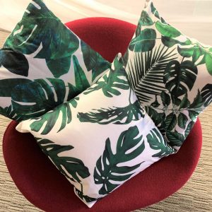 Palm Leaf Pillow 18" x 18"