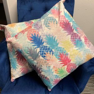 Multi-Colored Pineapple Pillow 18" x 18"