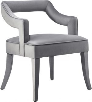 tiffany grey velvet chair