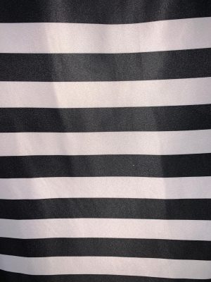 Black & White Stripes Linen (1 inch) 132”