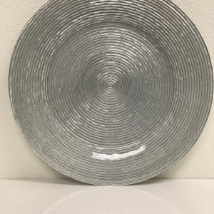 Silver Glitter Charger Plate